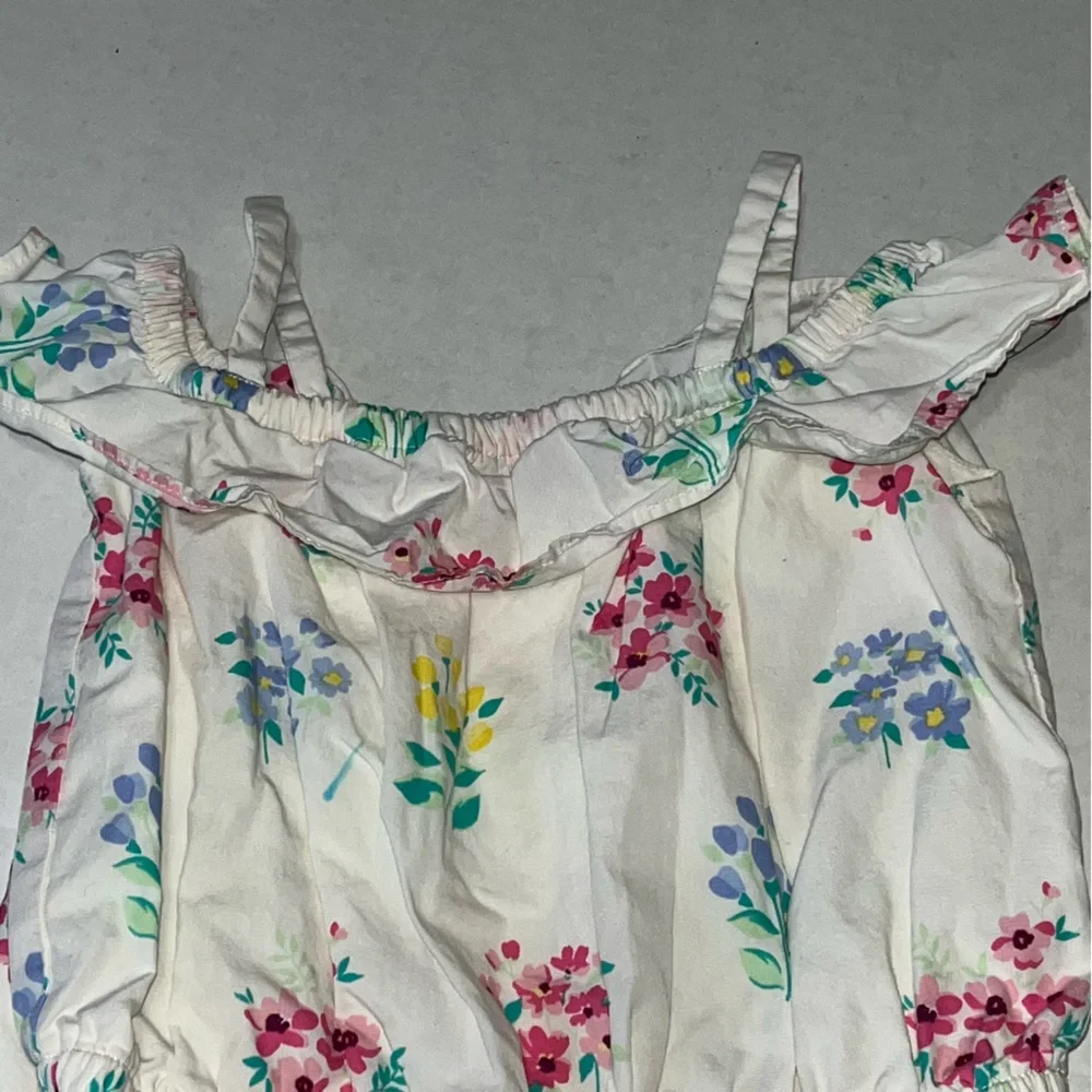 Gymboree White‎ Floral Jumpsuit 2T